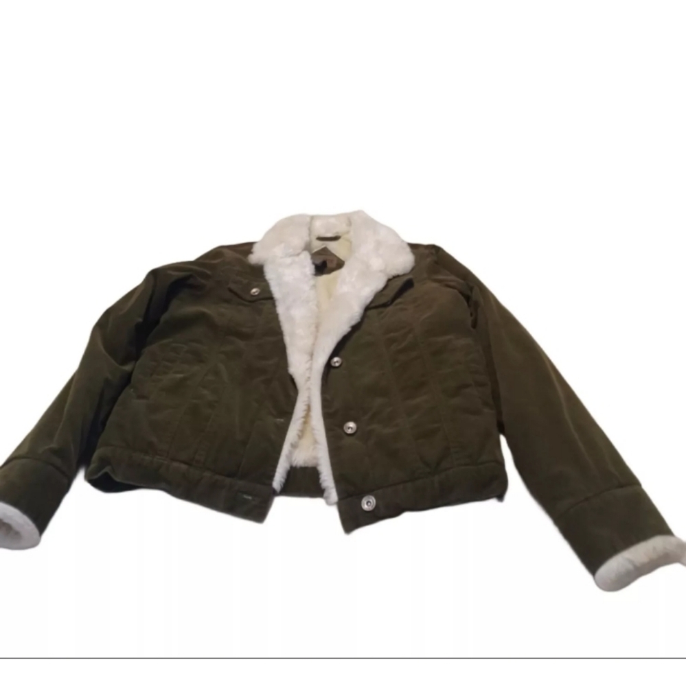 Austin coat lined size M dark green color size runs small